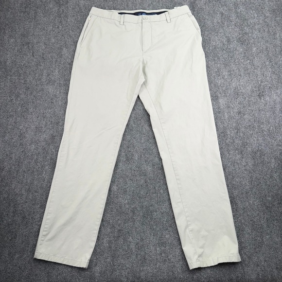 Vineyard Vines Pants Mens 35x32 (Fits 36x30) Stone On The Go OTG Performance - Picture 1 of 14